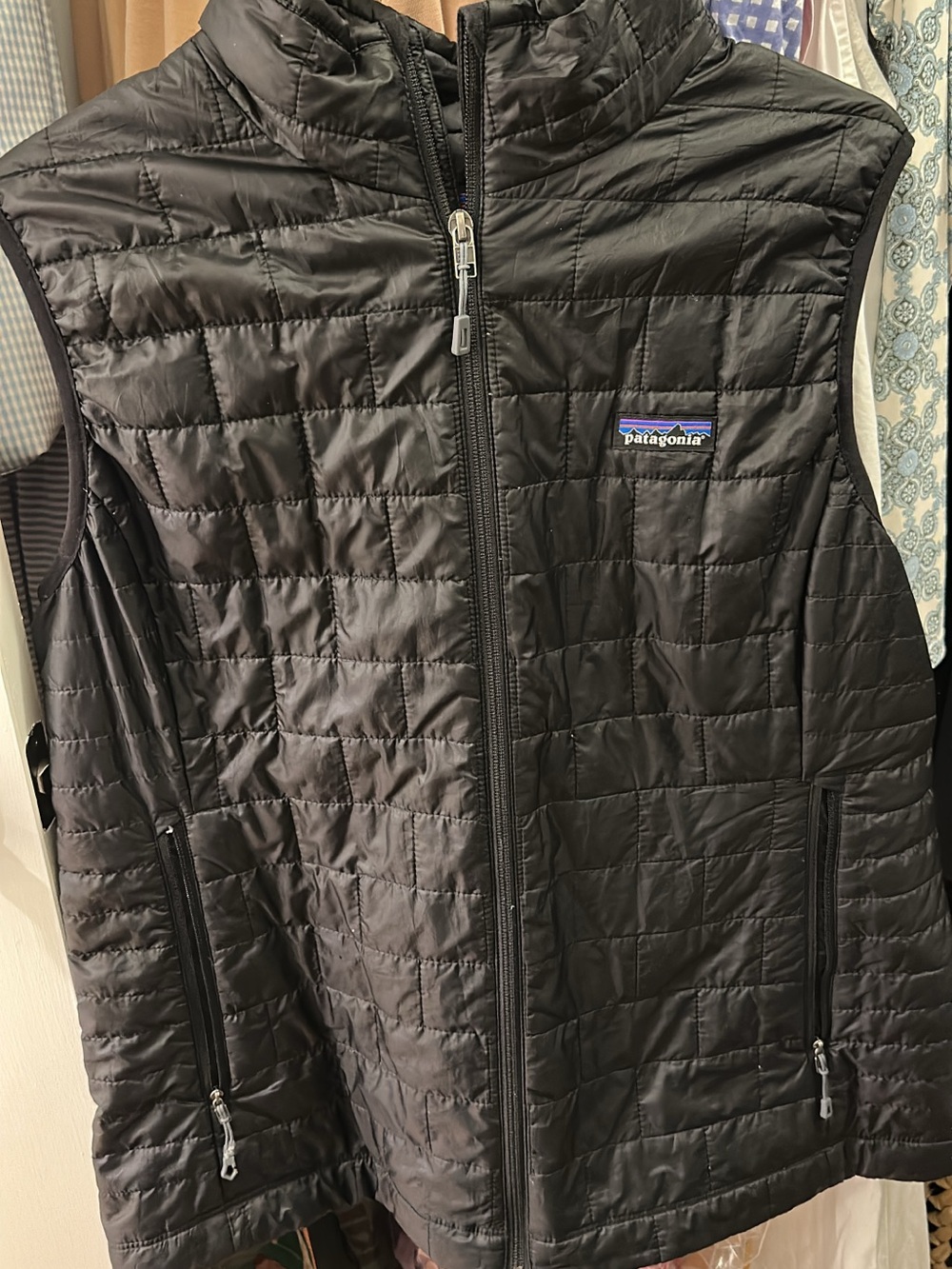 Patagonia Black Quilted Insulated Vest with Full Zip